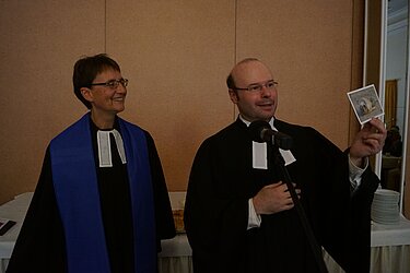 Pfarrerin Barbara Stoll-Großhans und Pfarrer Stefan Döhner