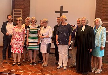 Bei der feierlichen gottesdienstlichen Verabschiedung und Einführung von Vorstandsmitgliedern in der Ev. Markus-Kirche in Münster-Kinderhaus